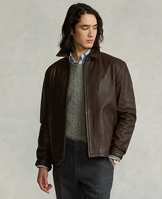 Polo Ralph Lauren Men's Leather Jacket - Macy's | Macy's
