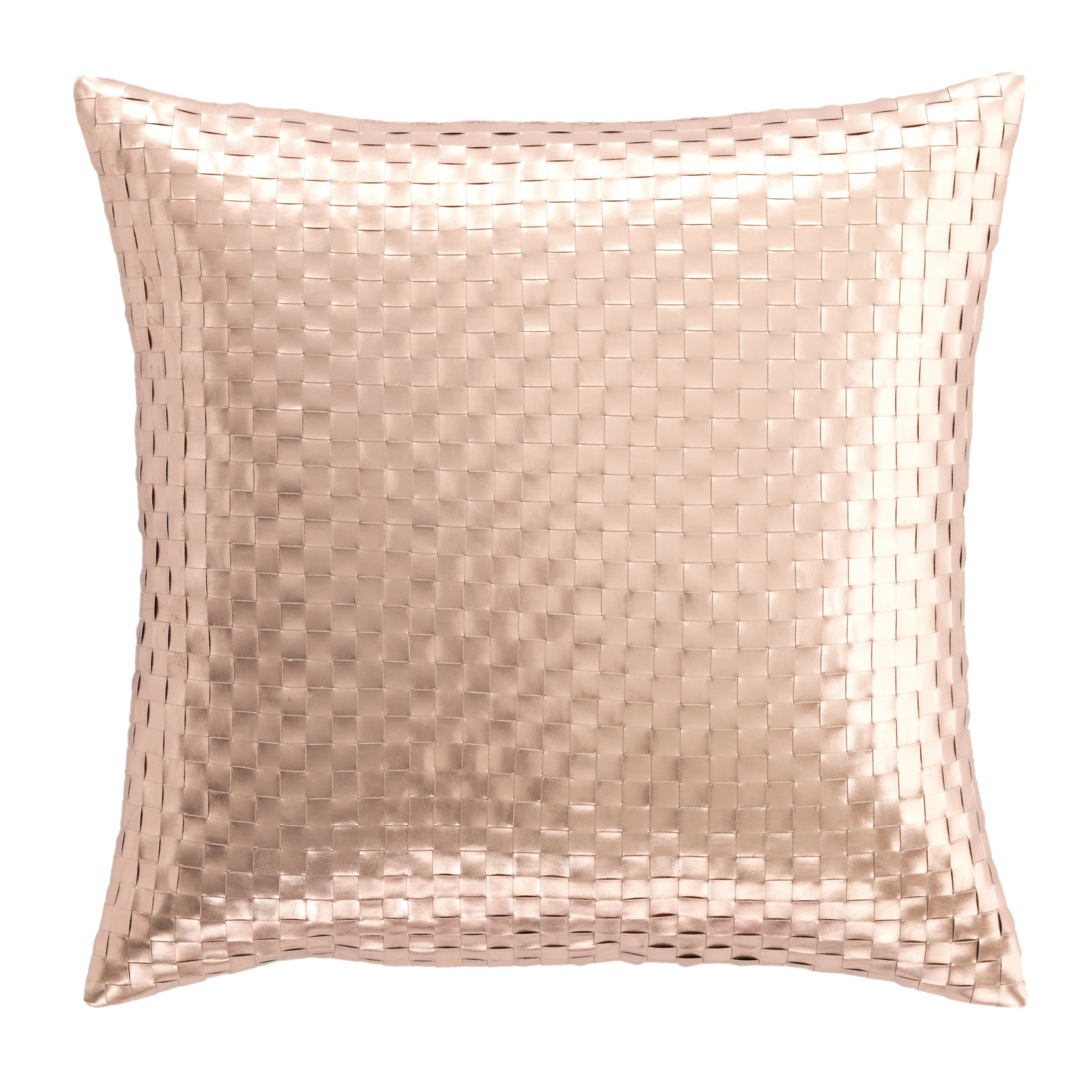 Shimmer Rose Gold Decorative Pillow Cover | Annie Selke