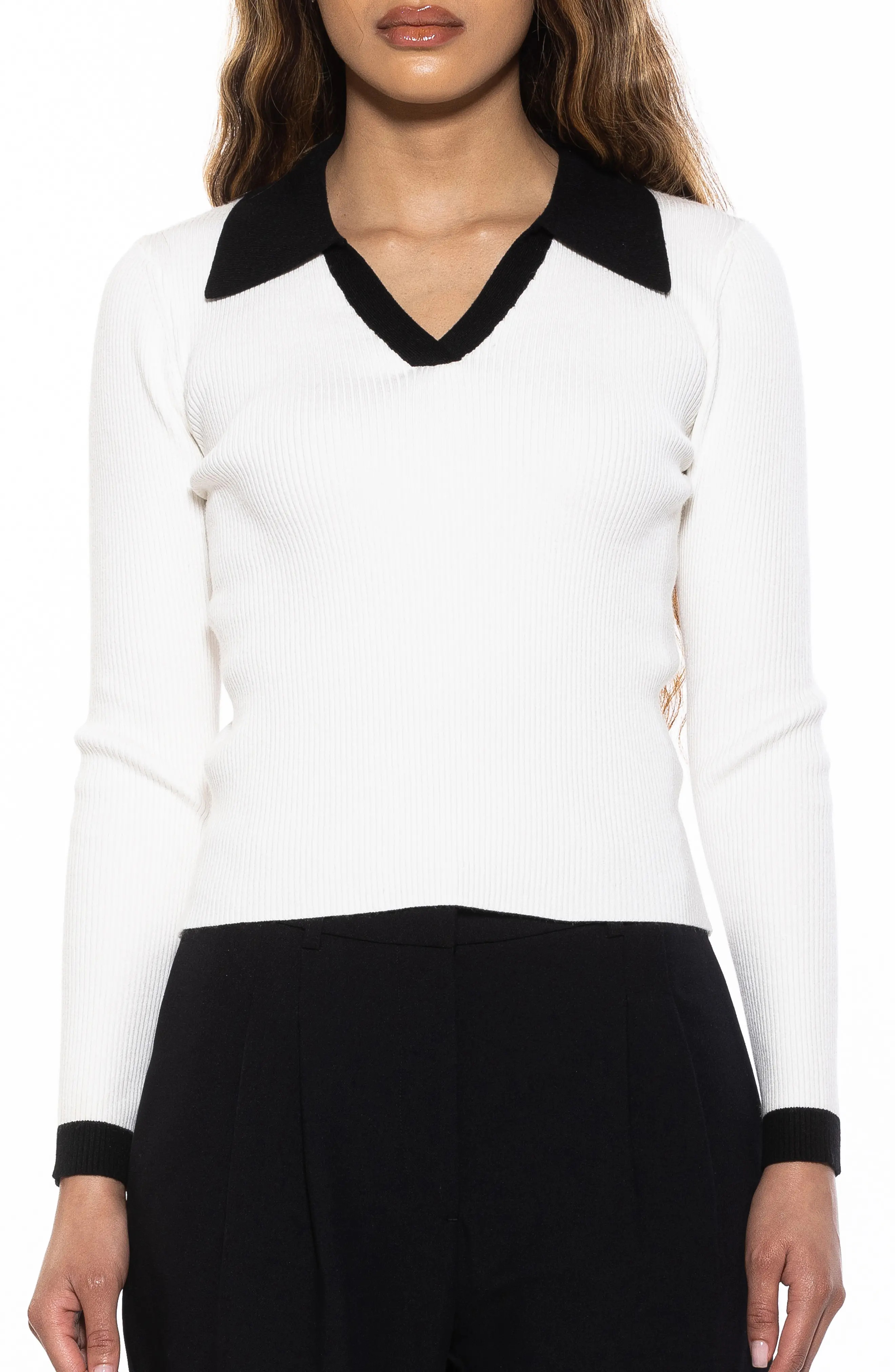 Alexia Admor Collar Knit Top (Women) | Nordstromrack | Nordstrom Rack