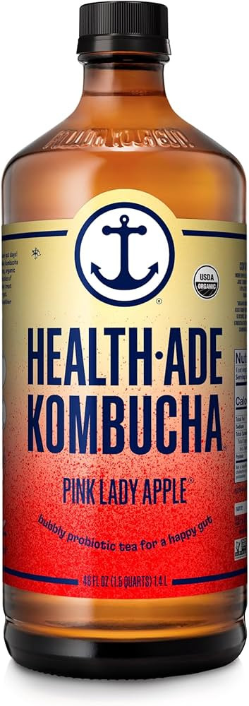 Health-Ade Pink Lady Apple Kombucha, 48 fl OZ, Red-Yellow | Amazon (US)