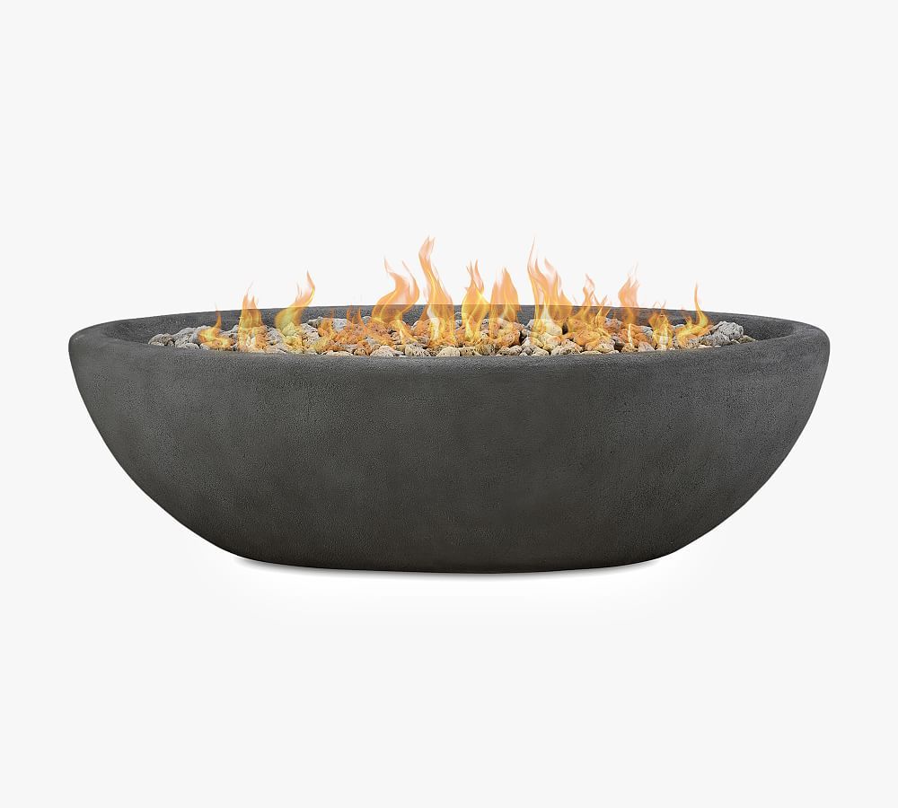 Blackwell 58" Oval Concrete Propane Fire Pit | Pottery Barn (US)