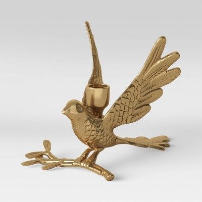 Cast Brass Single Dove Candleholder - Threshold&#8482; | Target