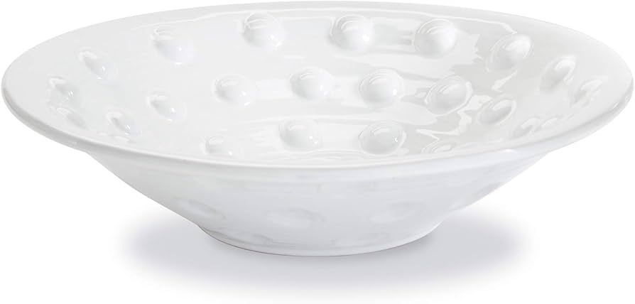 Mud Pie Raised Dot Centerpiece Serving Bowl, white, 3 1/2"" x 14"" dia (46000152) | Amazon (US)