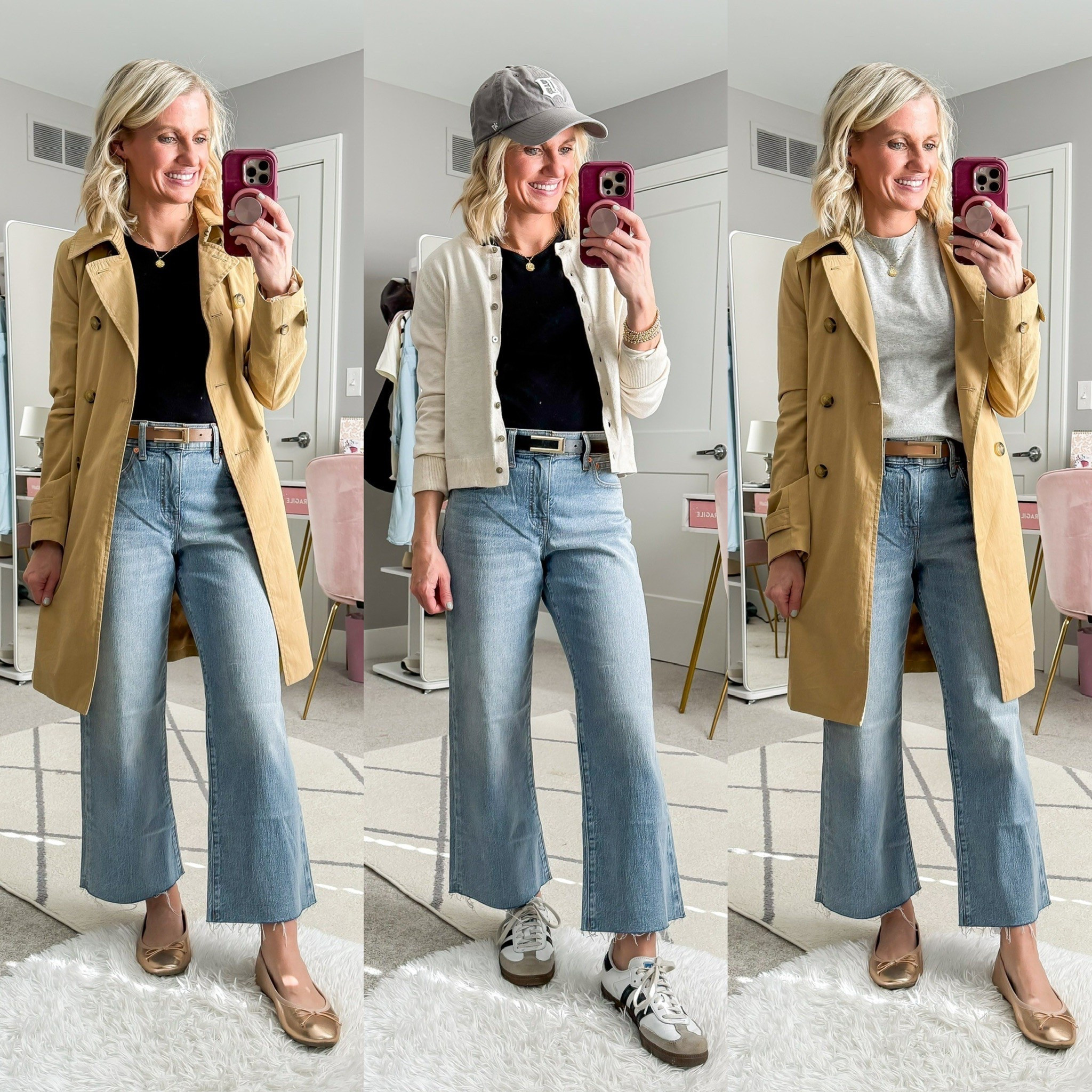 Spring capsule wardrobe outfits with cropped wide leg jeans  

#LTKPetite #LTKStyleTip #LTKSeasonal