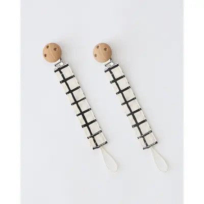 Storq Pacifier Clip in Green Stripe at Nordstrom | Nordstrom