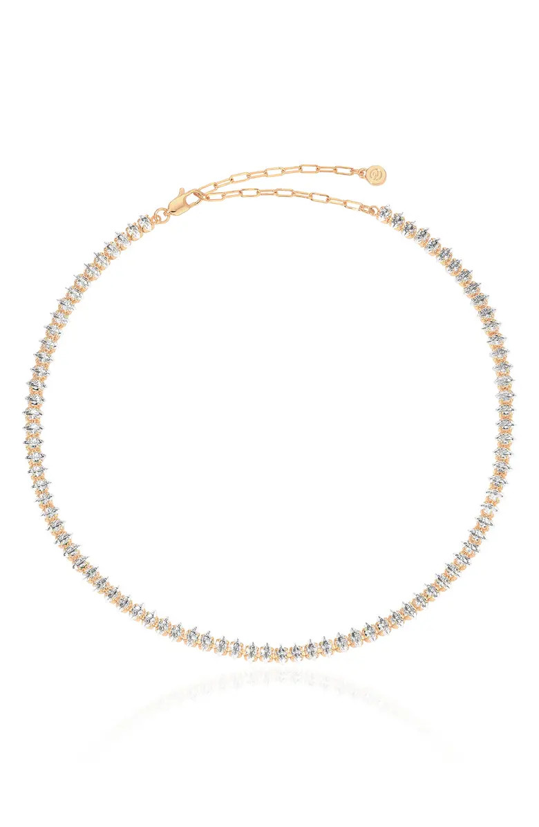 Dainty Marquise Cubic Zirconia Tennis Necklace | Nordstrom