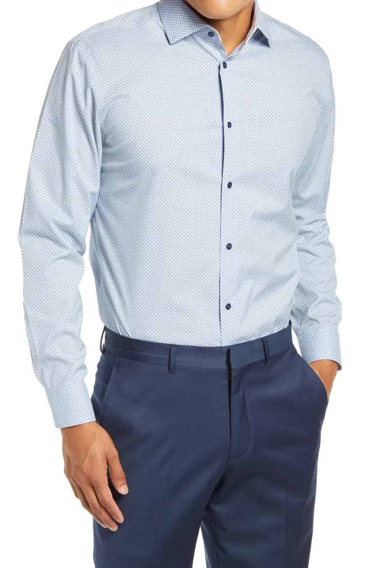 Trim Fit Non-Iron Floral Dress Shirt | Nordstrom