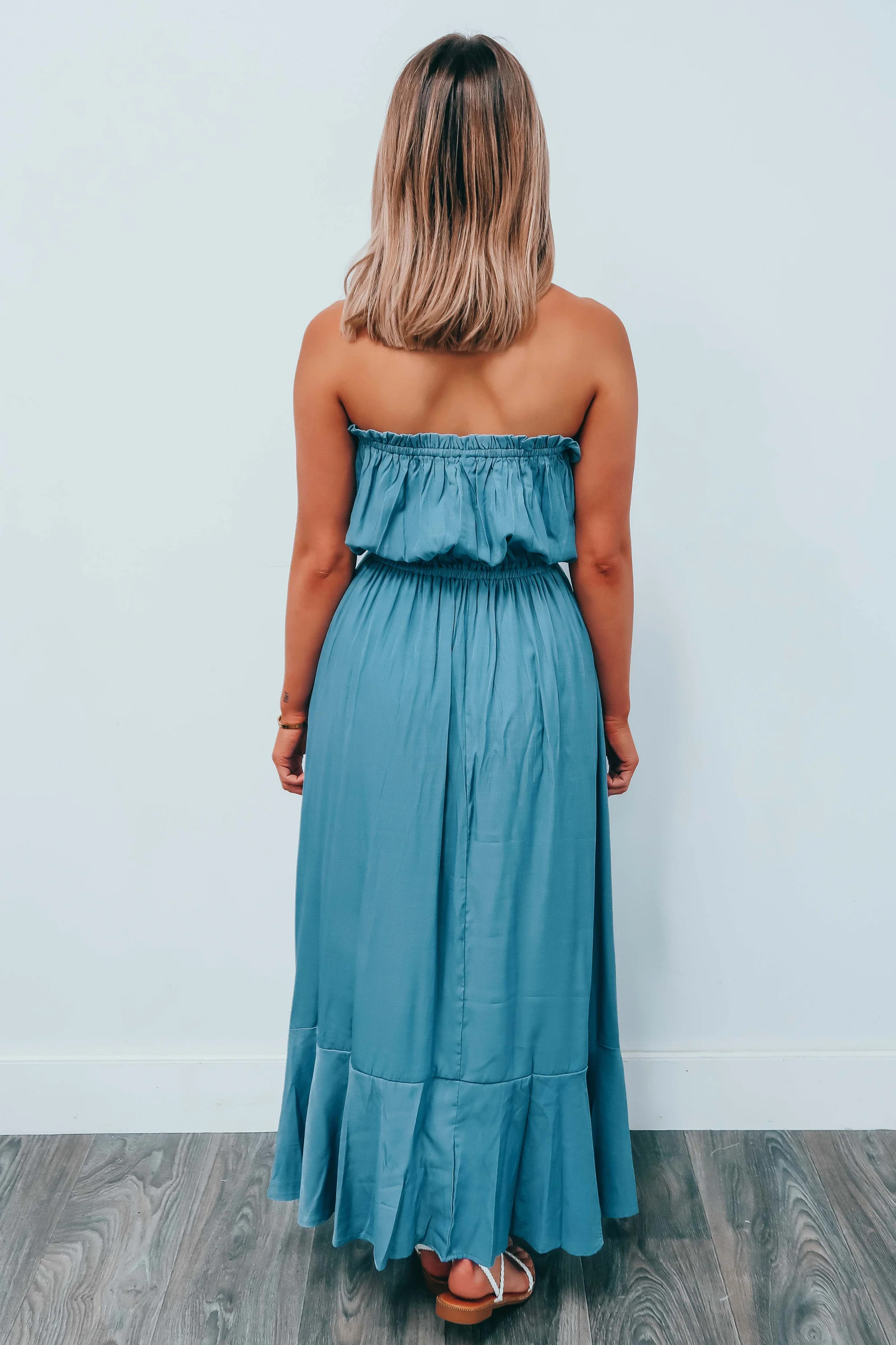 Look Away Maxi: Dusty Blue | Shophopes
