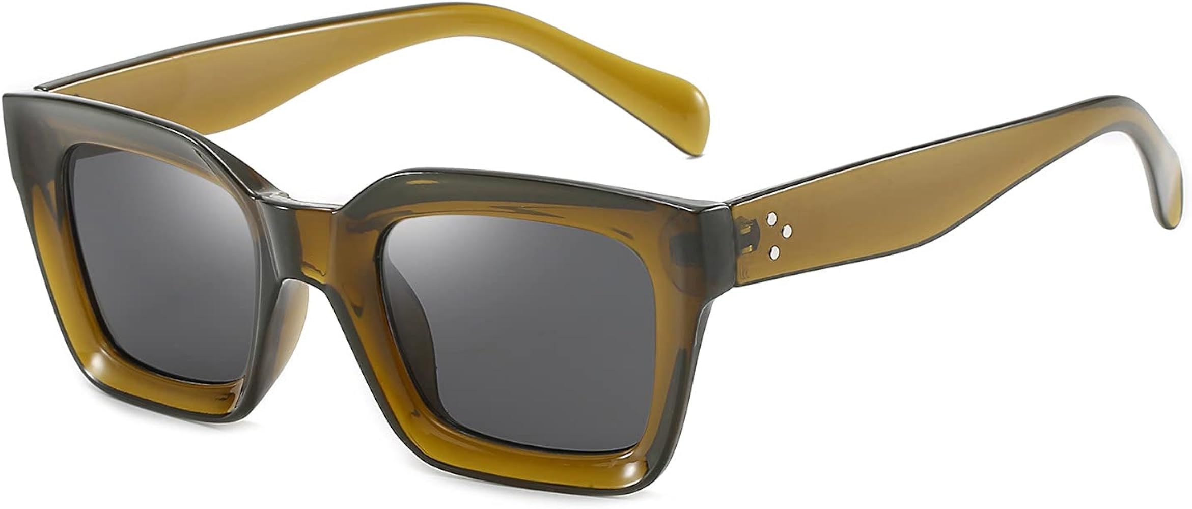 Dollger Retro Sunglasses for Women Trendy Classic Thick Square Frame Sunglasses UV400 Protection | Amazon (US)