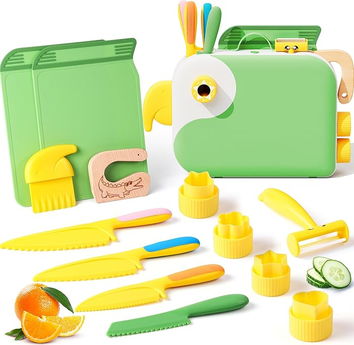 Toddler Cooking Set with Storage Box-Kids Kitchen Set,Safe PP Material Montessori Kitchen Tools f... | Amazon (US)