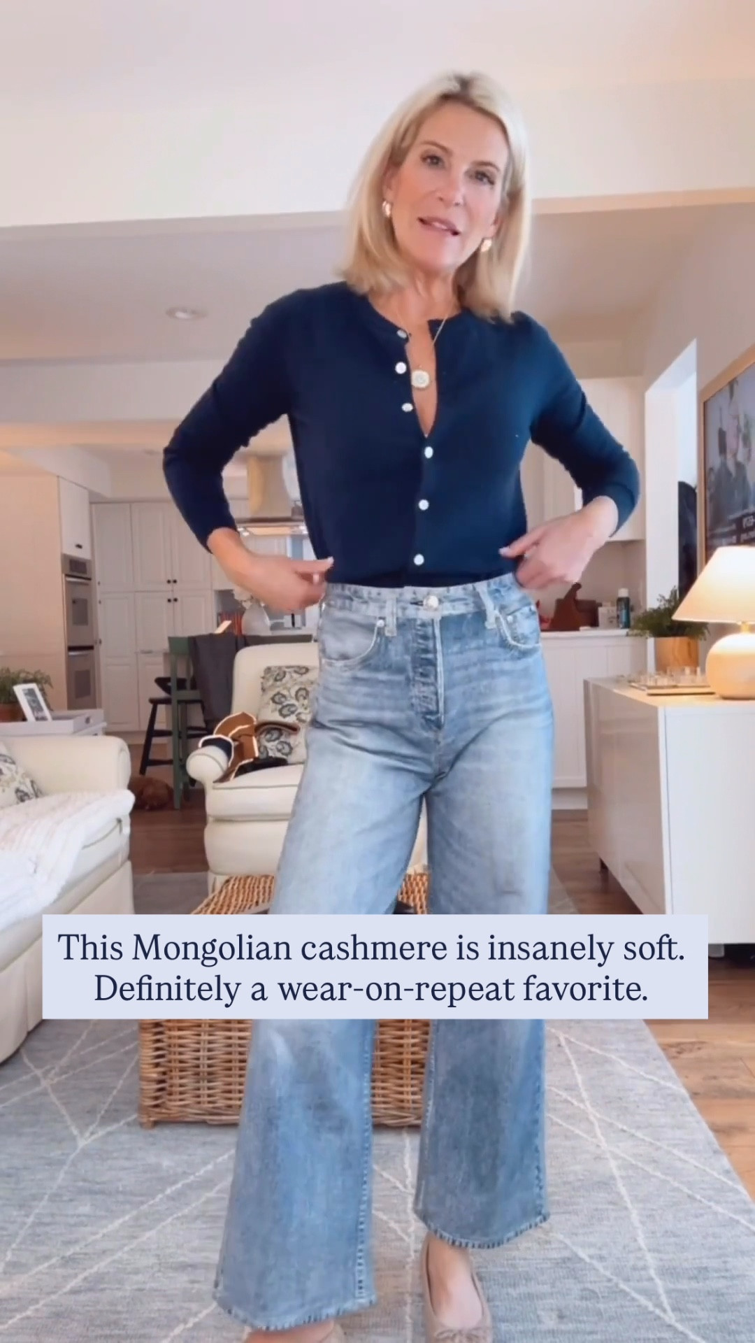 The Grade-A Mongolian cashmere feels so smooth and soft, cozy for chilly mornings but still lightweight enough to wear all day.


#LTKOver40 #LTKootd