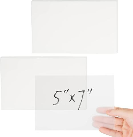 5x7 Inch Transparent Sticky Notes, 2 Pads Large Translucent Self-Adhesive Clear See Through Post ... | Amazon (US)
