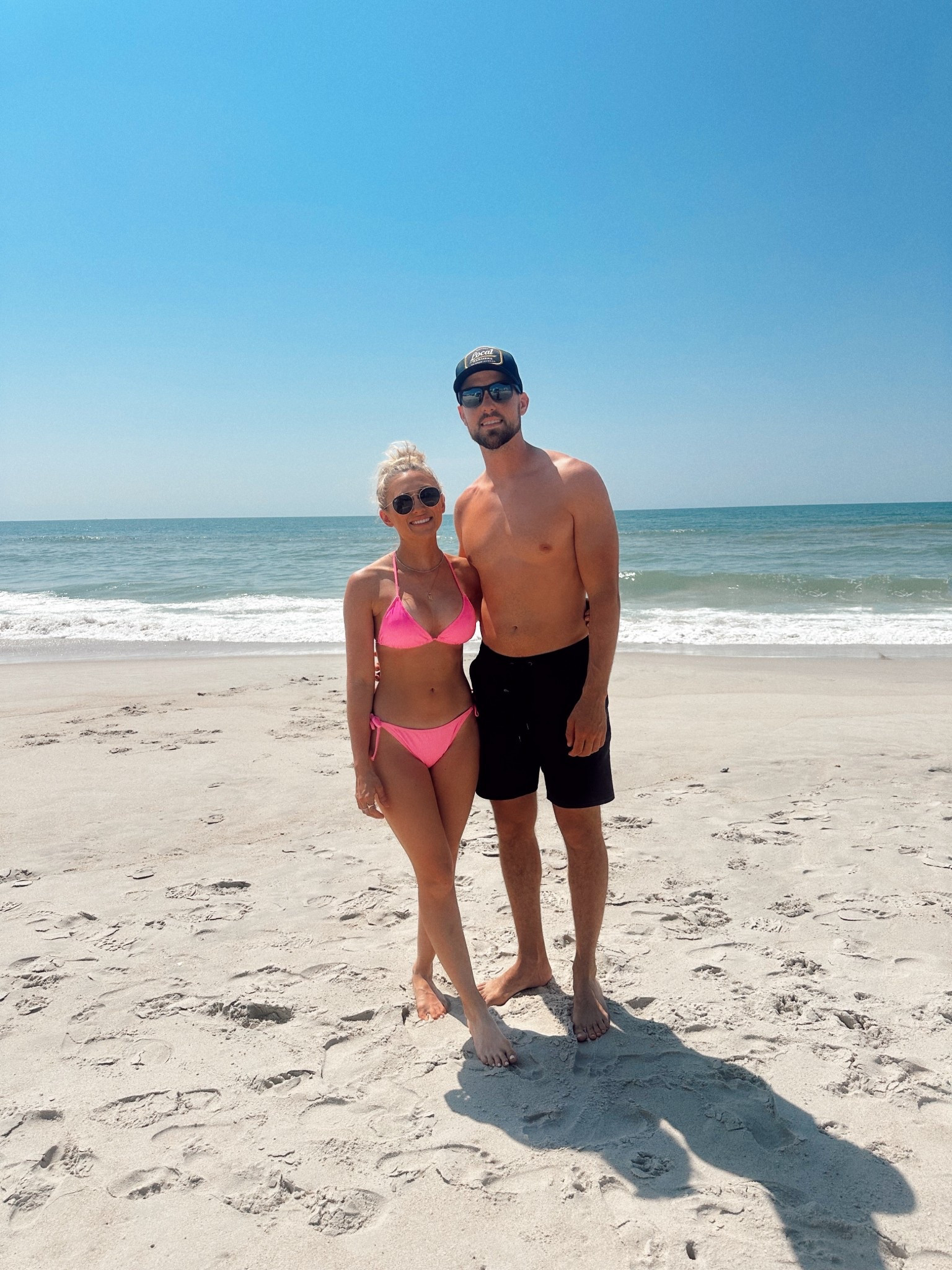 Linking his and her beach vacay swimsuits! I love a hot pink swimsuit moment 💕🦀✨🇺🇸❤️

#LTKMens #LTKSwim #LTKStyleTip