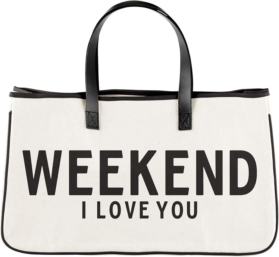 Santa Barbara Design Studio Tote Bag Hold Everything Collection Black and White 100% Cotton Canva... | Amazon (US)