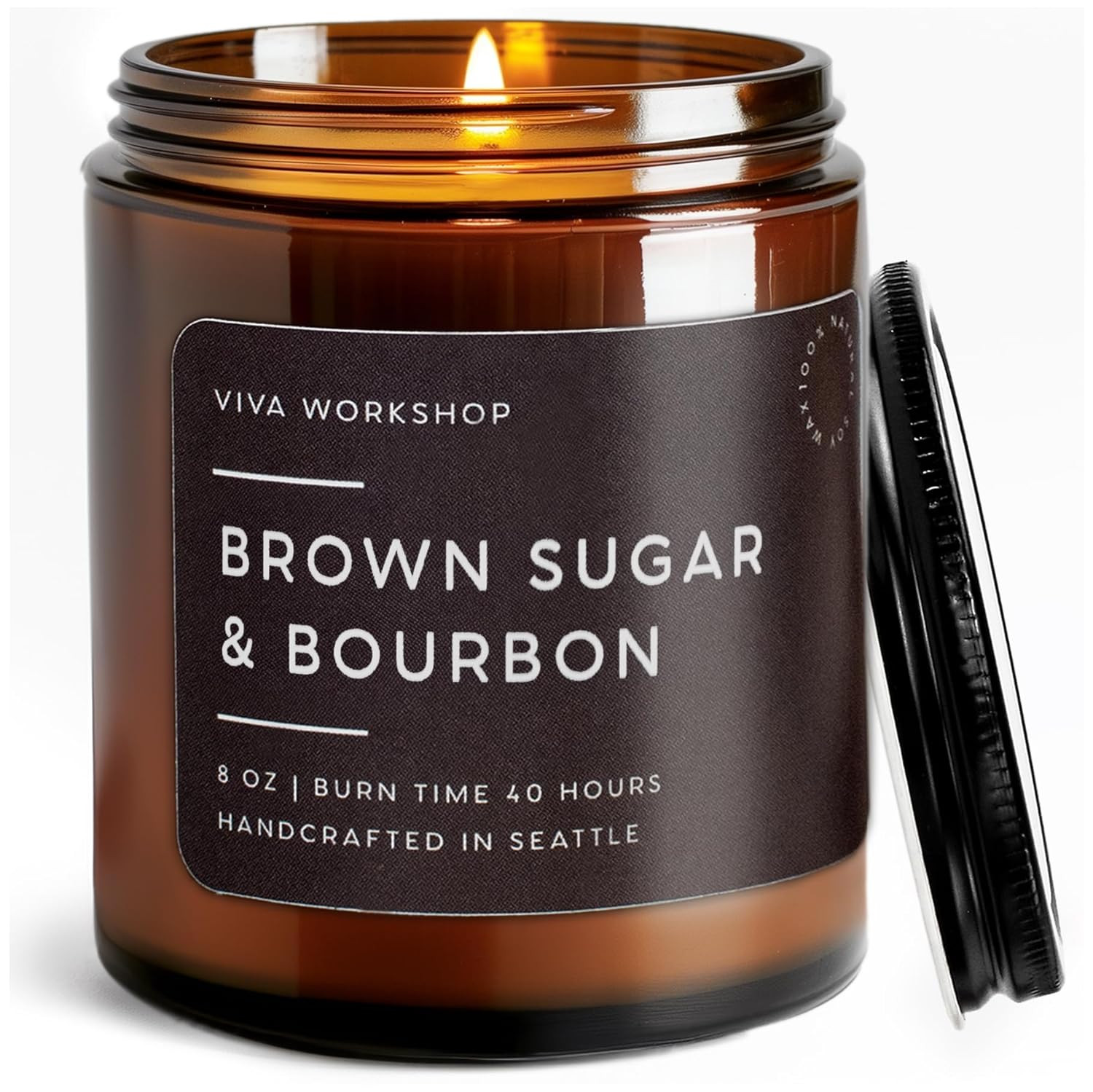 Brown Sugar & Bourbon Natural Soy Wax Scented Candle for Home – Crafted in USA – Candle for R... | Amazon (US)