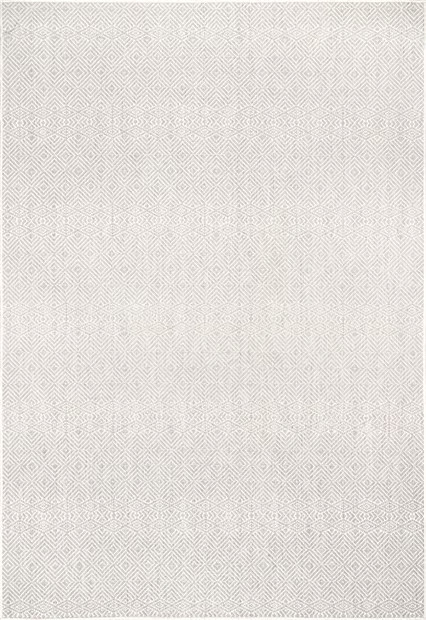 Light Grey Birdseye Striped Indoor/Outdoor Area Rug | Rugs USA