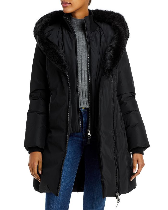 Kay Hooded Down Shearling Coat | Bloomingdale's (US)