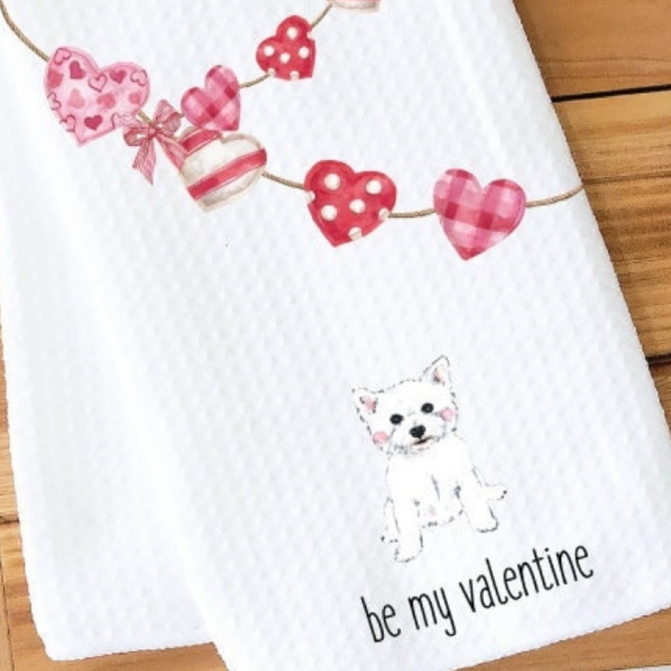 Sweetest Valentine’s dog kitchen towel. The perfect season touch. Great for gifting, too! Here’s the Westie version but a lot of other breeds to choose from, I linked a bunch here or click on one to see other options if I missed yours!

#LTKSeasonal #LTKGiftGuide #LTKhome