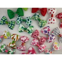 Dog Hair Bow, Bow For Dog, Rubber Bend On Clip, Bows | Etsy (US)