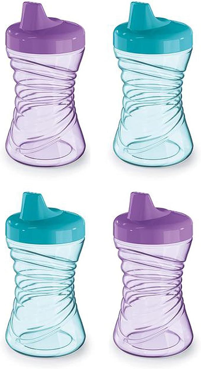 NUK Fun Grips Hard Spout Spill Proof Sippy Cup, 10 oz. – Easy to Hold Toddler Cup, 4pk – BPA ... | Amazon (US)