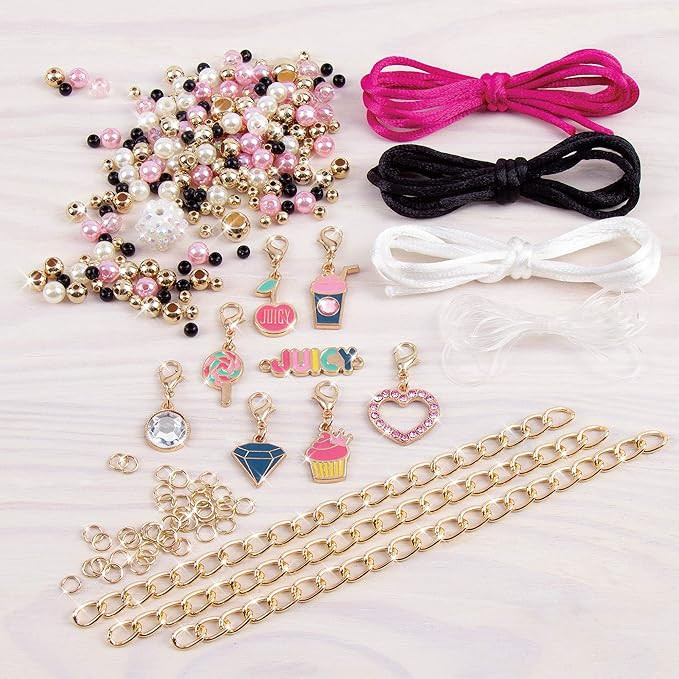 Make It Real - Juicy Couture Pink and Precious Bracelets - DIY Charm Bracelet Making Kit - Friend... | Amazon (US)