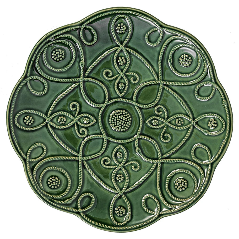 Juliska Jardins du Monde French Country Basil Ceramic Salad Plate - Set of 4 | Kathy Kuo Home