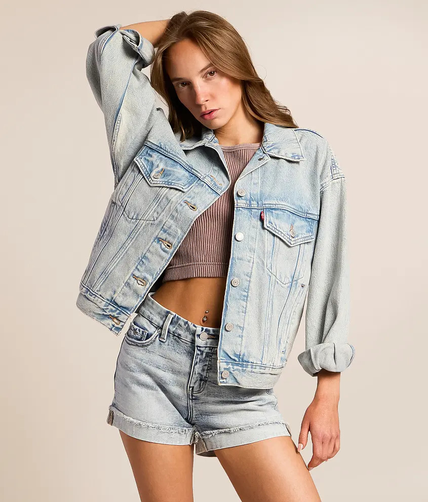90s Trucker Oversized Denim Jacket | Buckle