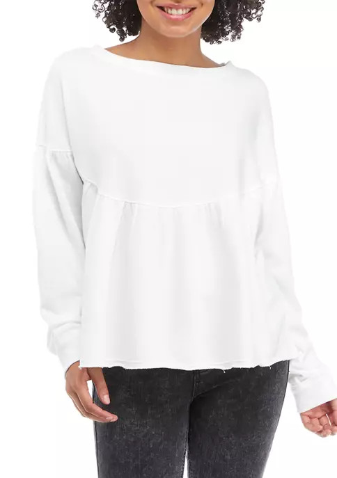 Dolman Sleeve Peplum Sweatshirt | Belk