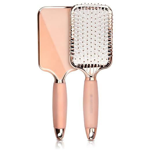 Navaris Paddle Brush Large Detangling Styling Hairbrush for All Hair Types with Conforming Comfor... | Amazon (US)