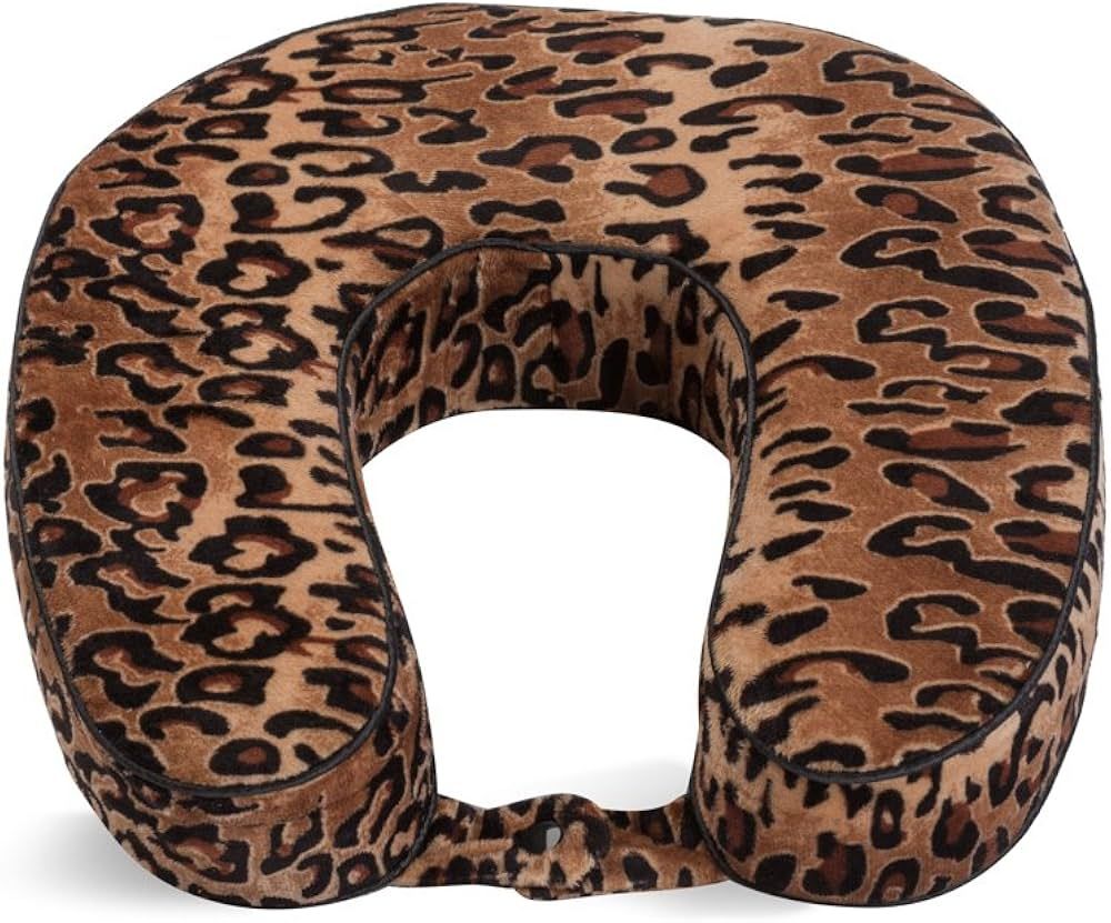 World's Best Cushion/Soft Memory Foam Neck Pillow, Leopard | Amazon (US)