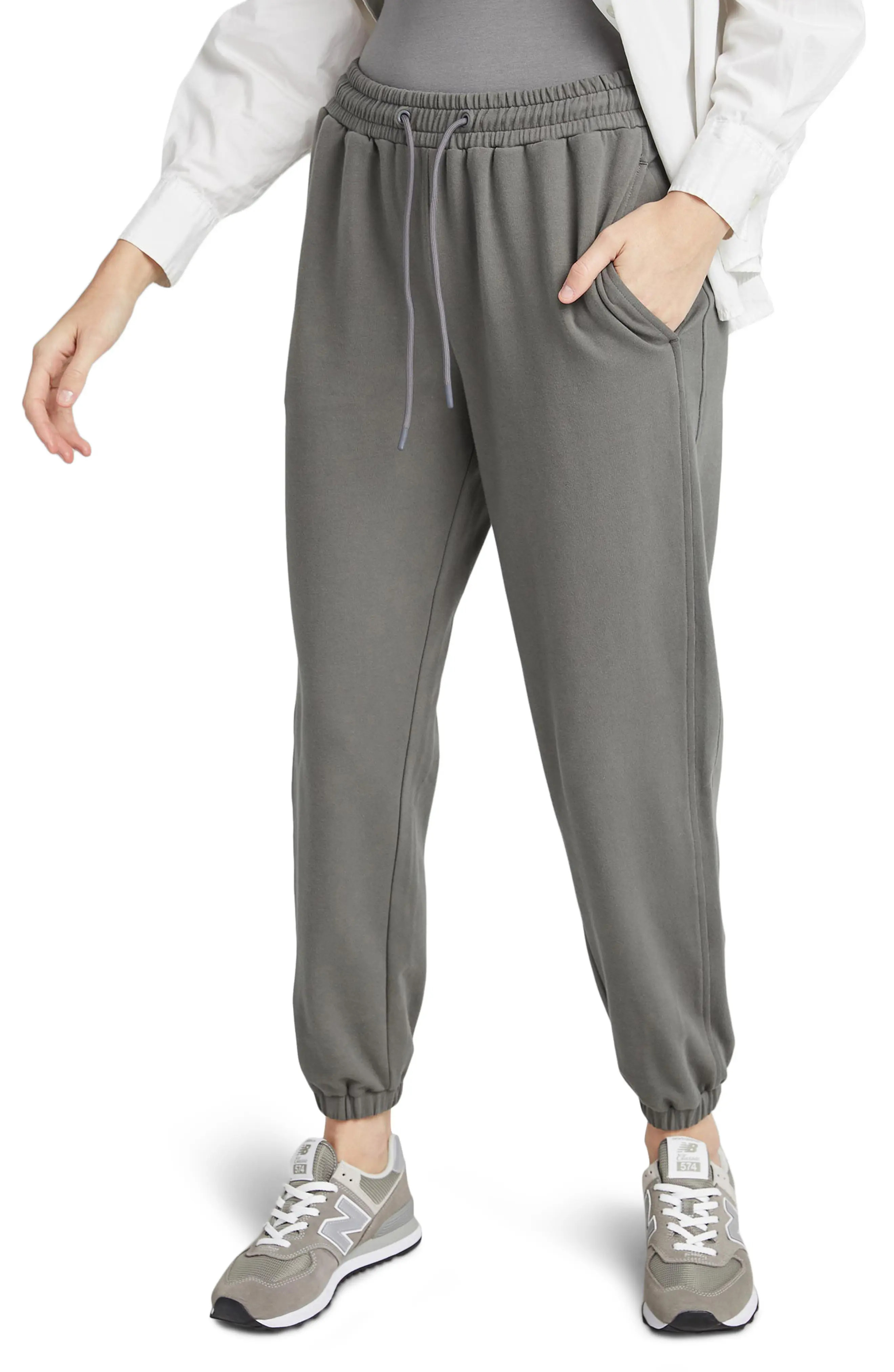 Richer Poorer Terry Sweatpants in Gunmetal at Nordstrom, Size Large | Nordstrom