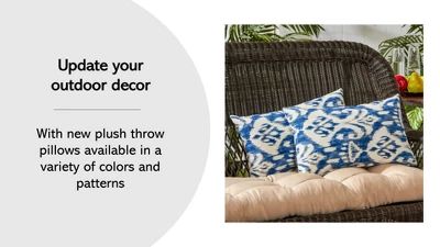 Set of 2 Solid Outdoor Rectangle Throw Pillows - Kensington Garden | Target
