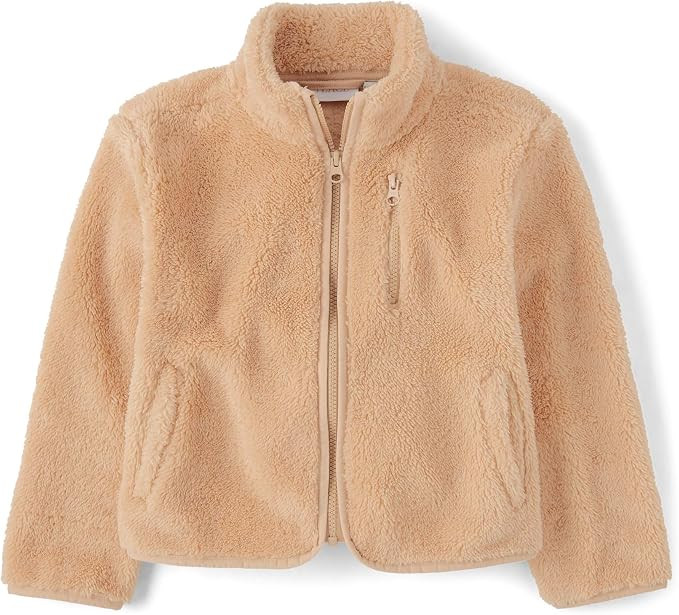 The Children's Place girls Long Sleeve Sherpa Zip-up Hoodie | Amazon (US)