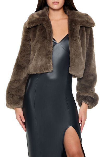 Plush Cropped Coat | Forever 21