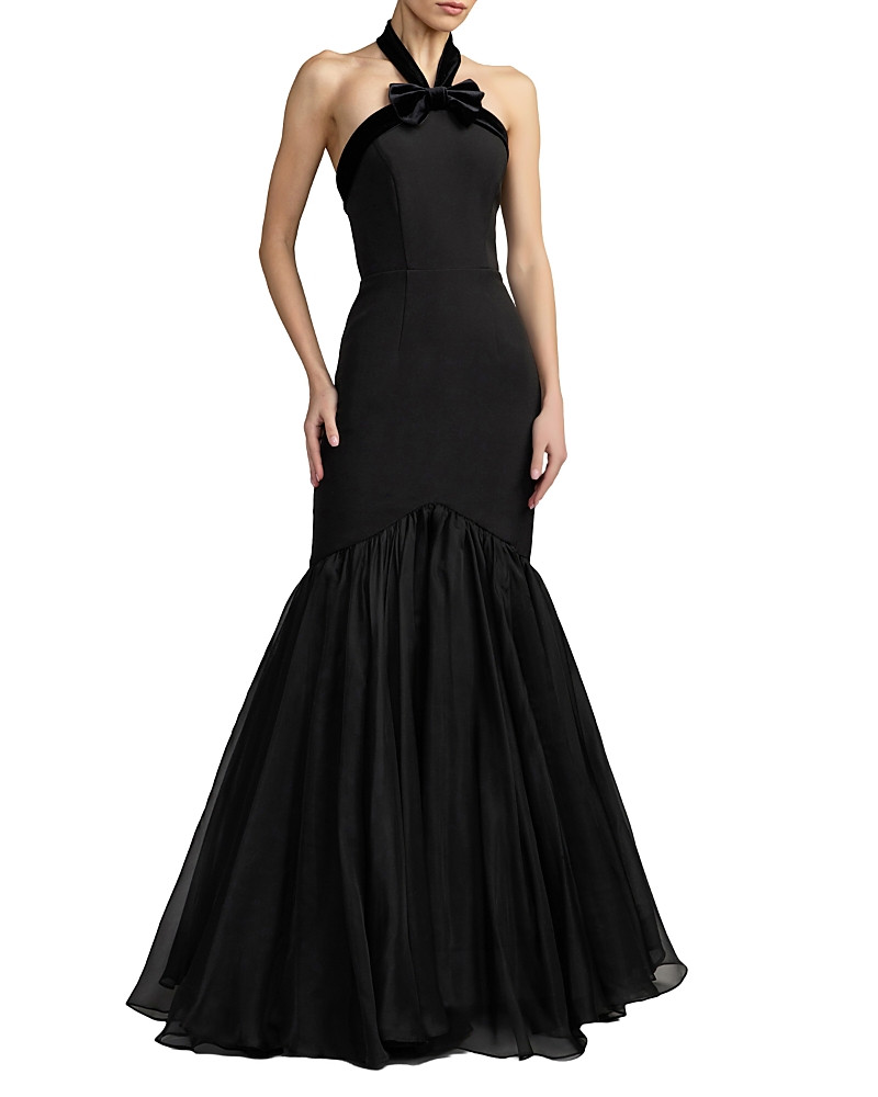 Mac Duggal Halter Mermaid Gown With Bow | Bloomingdale's (US)