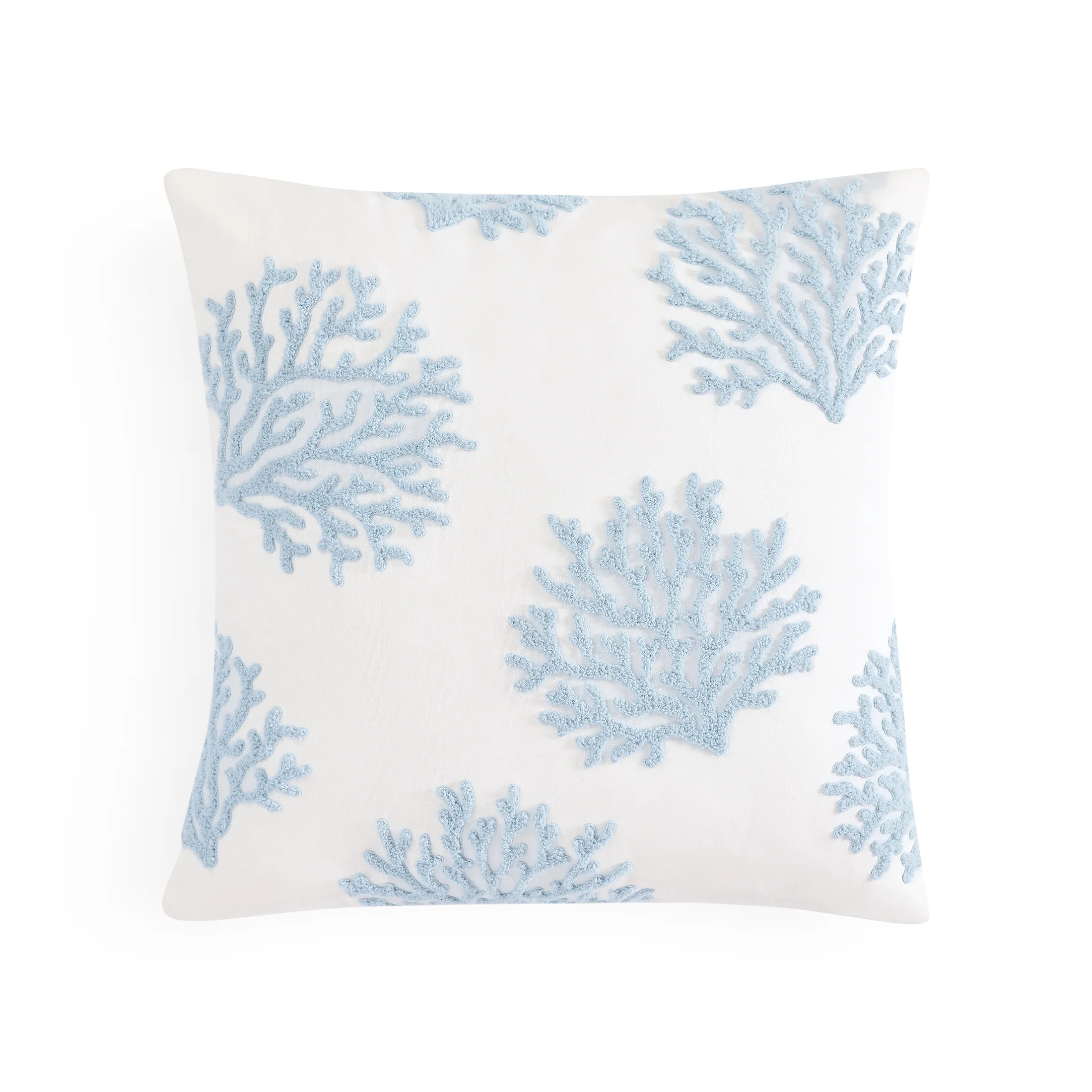 Coastal Living 18" x 18" Blue Coral 100% Cotton Decorative Throw Pillow for Couch or Bed | Walmart (US)
