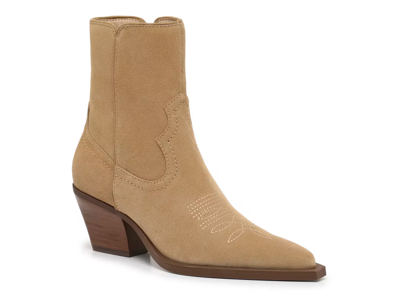 Dolce Vita Ronny Cowboy Bootie | Women's | Dark Brown Suede | Size 8 | Boots | DSW