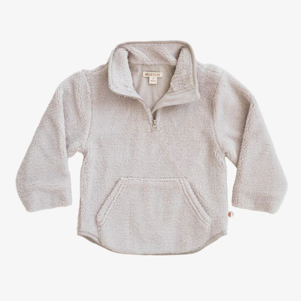 Sherpa Pullover - Stone | Ollie's Day