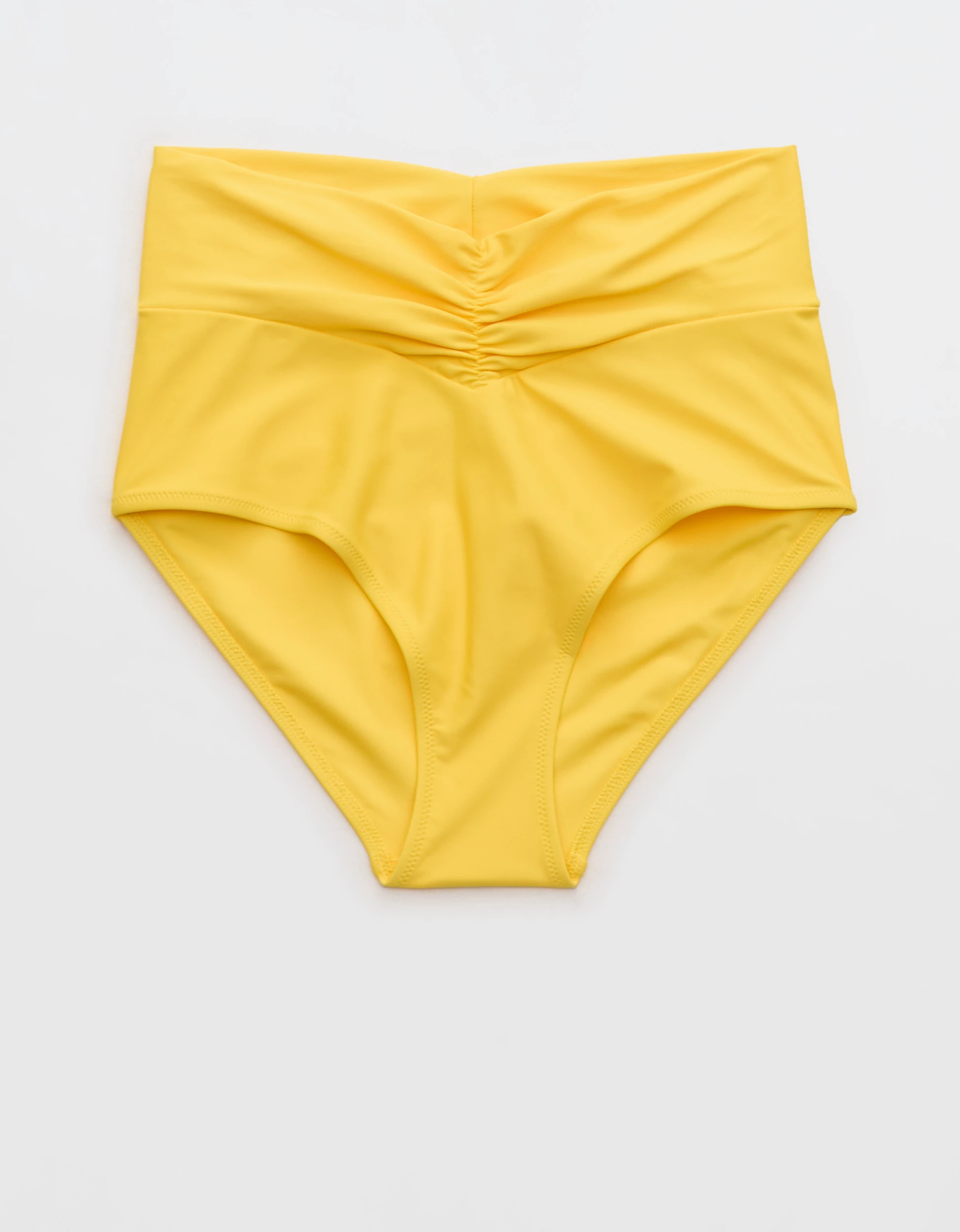 Aerie Ruched High Waisted Full Coverage Bikini Bottom | Aerie