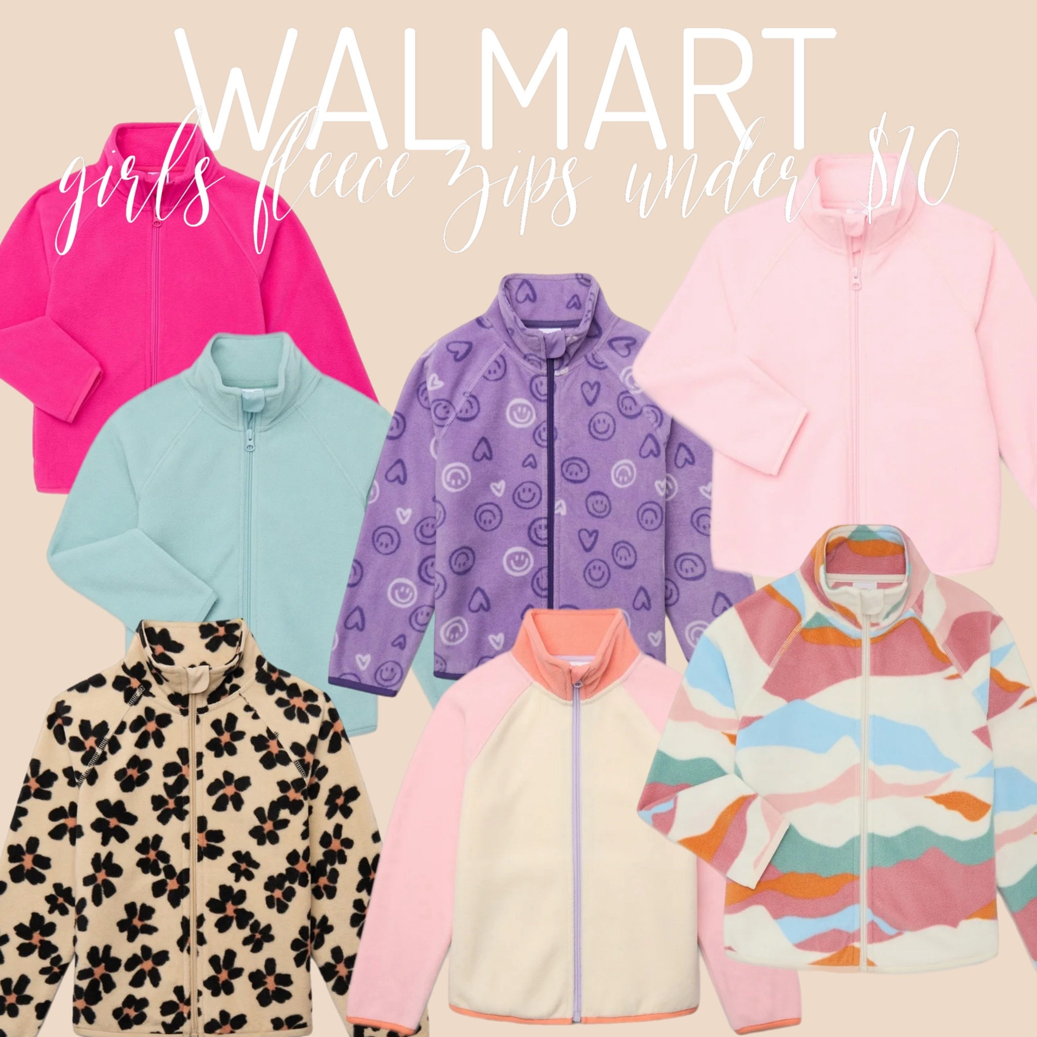 Girls fleece jackets under $10 🩷

#LTKKids