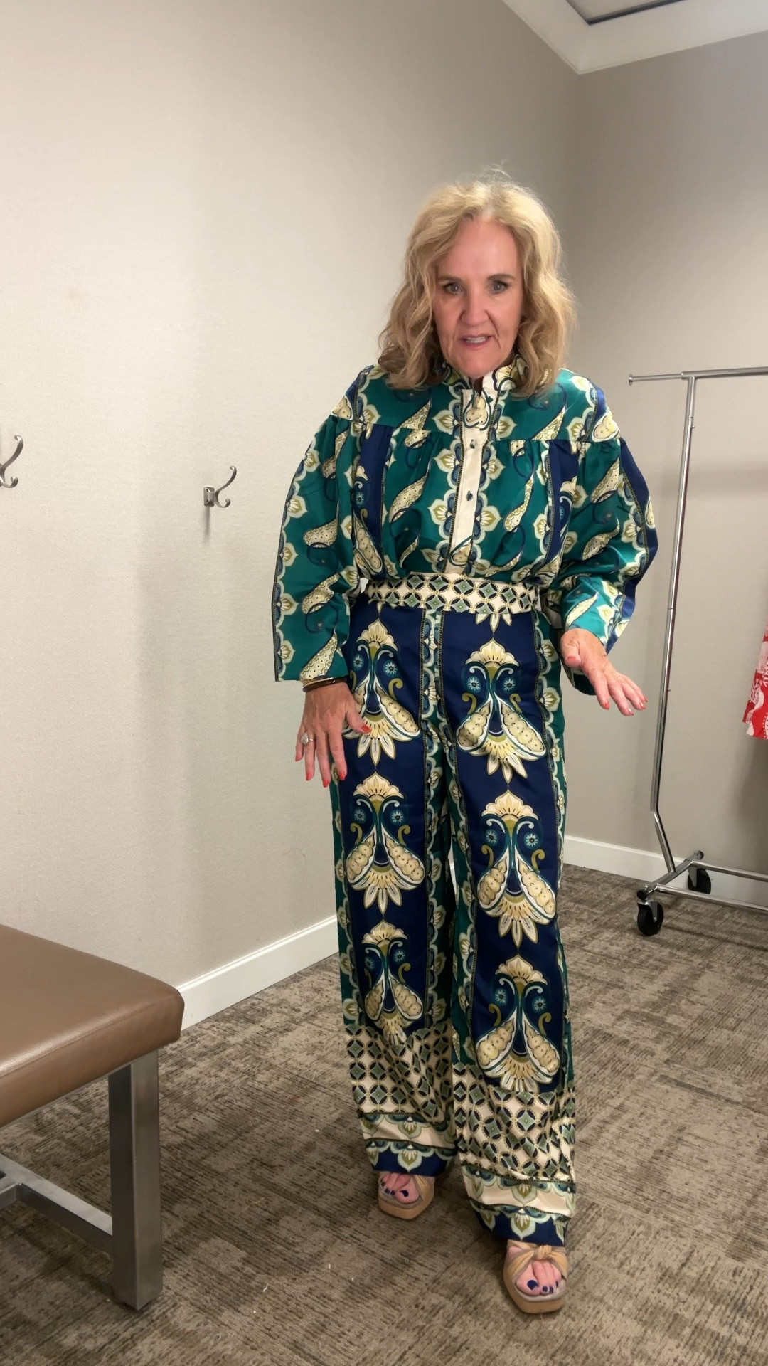 Tyler Boe lightweight satin splurge worthy pieces from Dillards. Pants size medium. Size up if thicker in the middle. Blouse true to size. 

Rehearsal dinner cocktail party patron events cruise wear resort outfit 

#LTKWedding #LTKOver40 #LTKParties