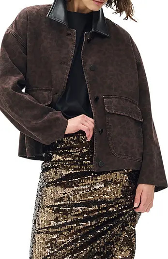 Natalia Leopard Print Cotton Jacket | Nordstrom