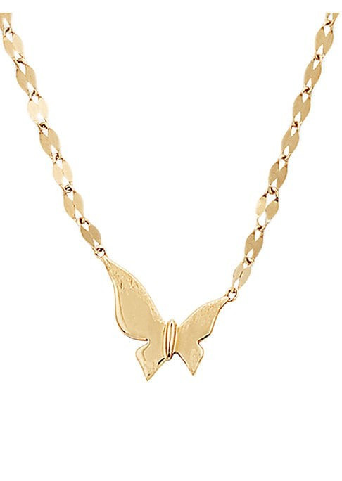 Lana Girl Women's 14K Yellow Gold Tiny Butterfly Pendant Necklace - Gold | Saks Fifth Avenue