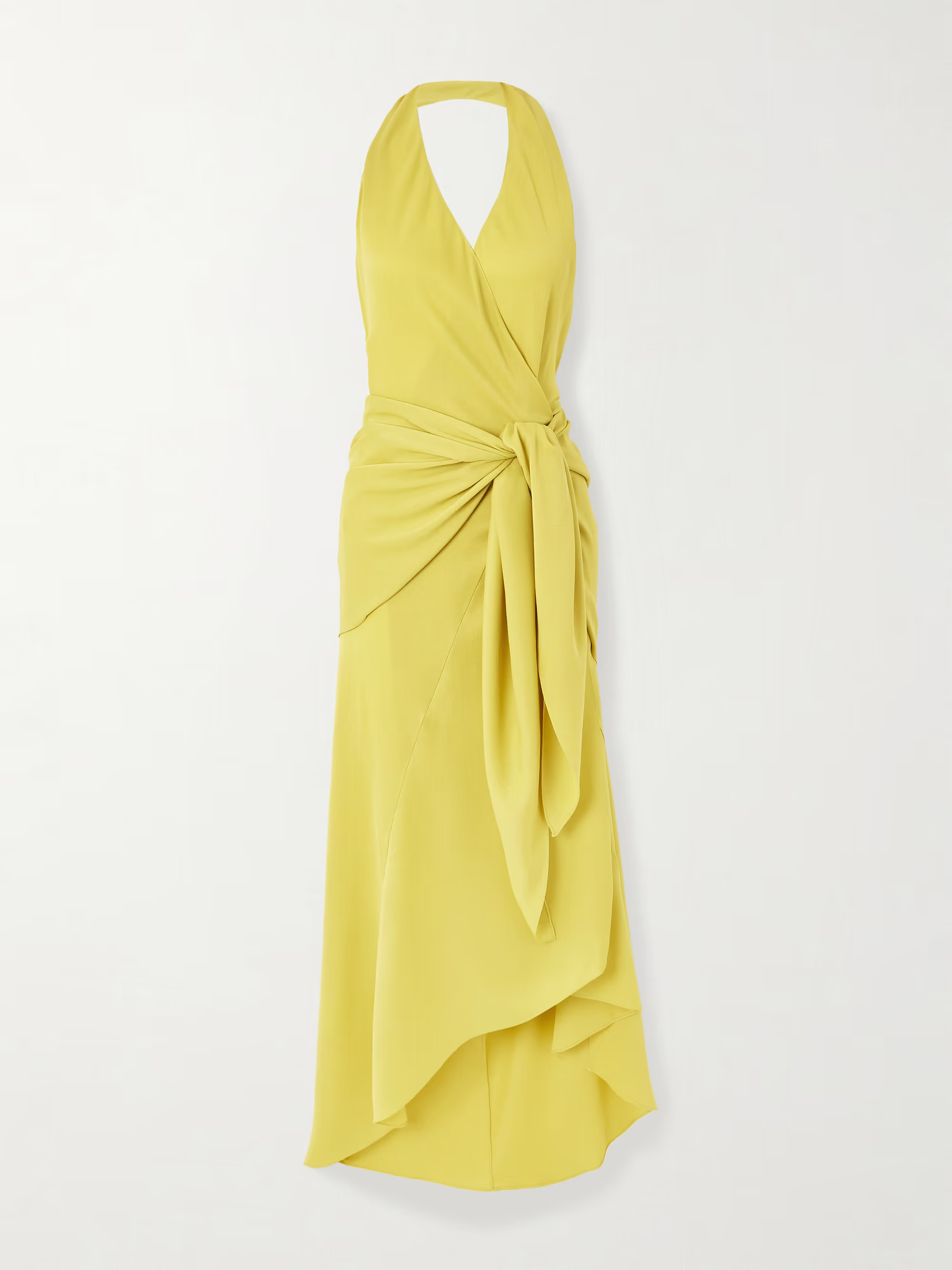 Banane asymmetric silk-crepe halterneck wrap dress | NET-A-PORTER (US)