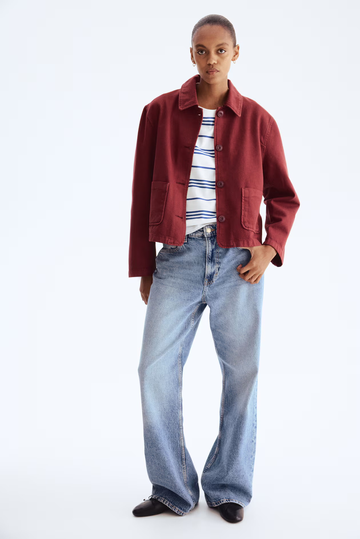 Twill Jacket with Collar | H&M (US + CA)