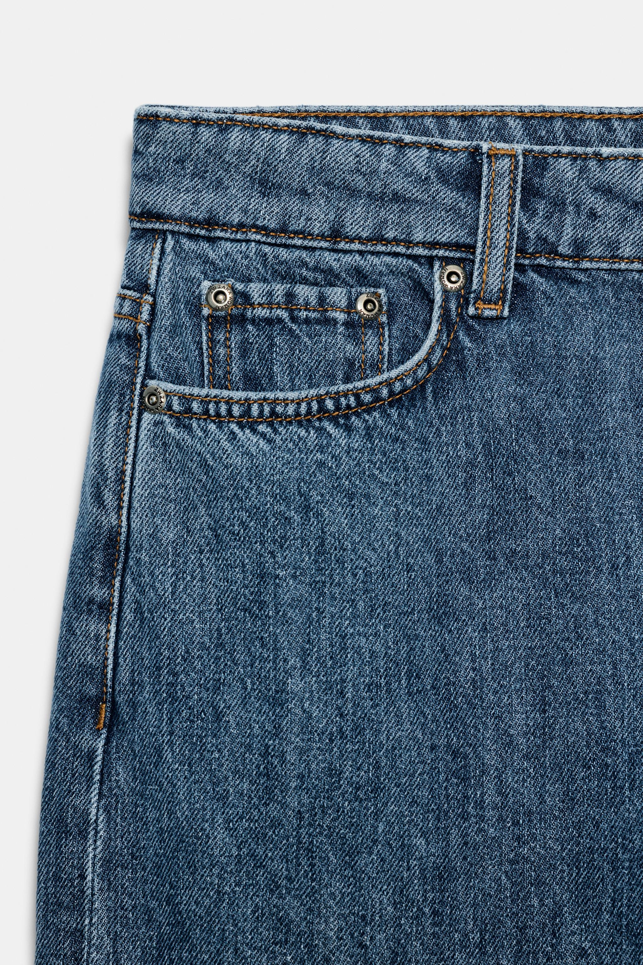 ZW COLLECTION TAPERED MID-WAIST JEANS | Zara UK