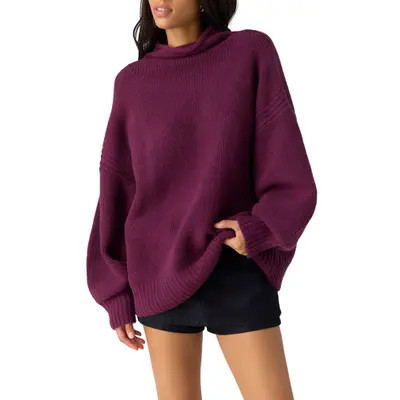 Free People Beaumont Mock Neck Tunic Sweater in Winter Bloom Melange at Nordstrom, Size X-Small | Nordstrom