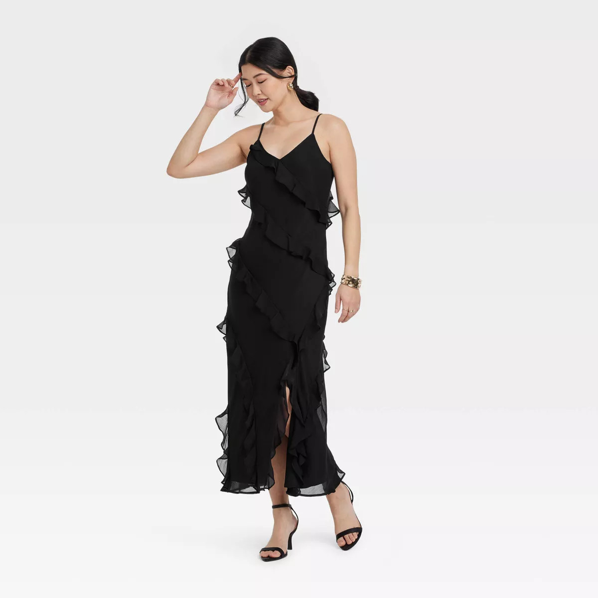 Women's Ruffle Maxi Slip Dress - A New Day™ | Target
