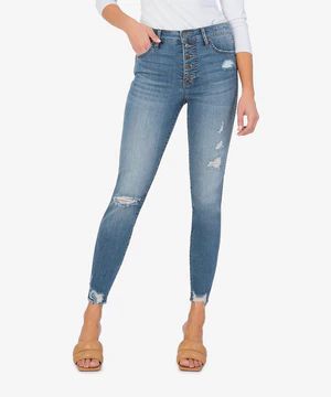 Connie High Rise Fab Ab Slim Fit Ankle Skinny (Appeasing Wash) | Kut From Kloth