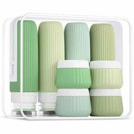 Mrsdry Travel Bottles for Toiletries 8 Pack, Tsa Approved Travel Size Toiletries 3 oz, Travel Containers for Toiletries, with Clear Bag, Leak Proof Silicone Squeezable Travel Essentials Creams Jars | Walmart (US)